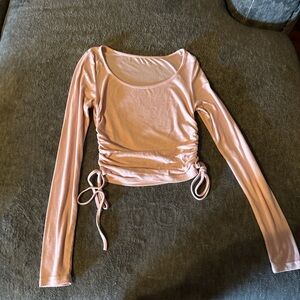 & Other Stories Blush Long Sleeve Ruched Top